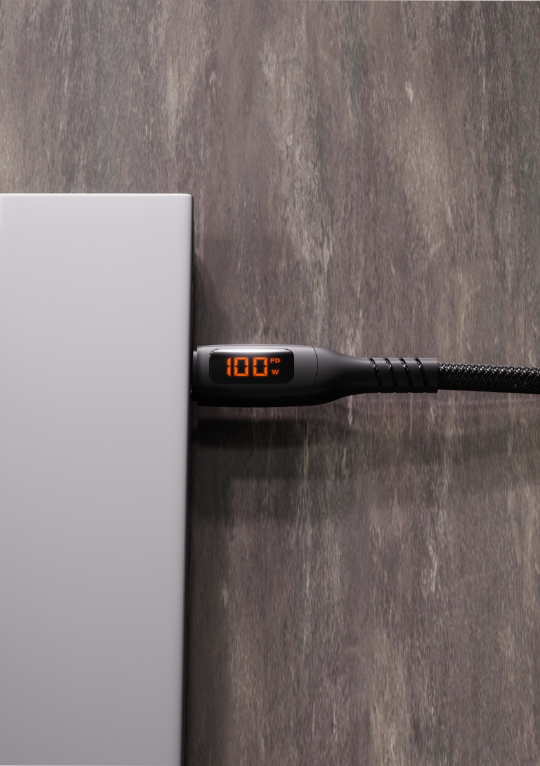 USB-C to USB-C LED Cable 100W - 1M