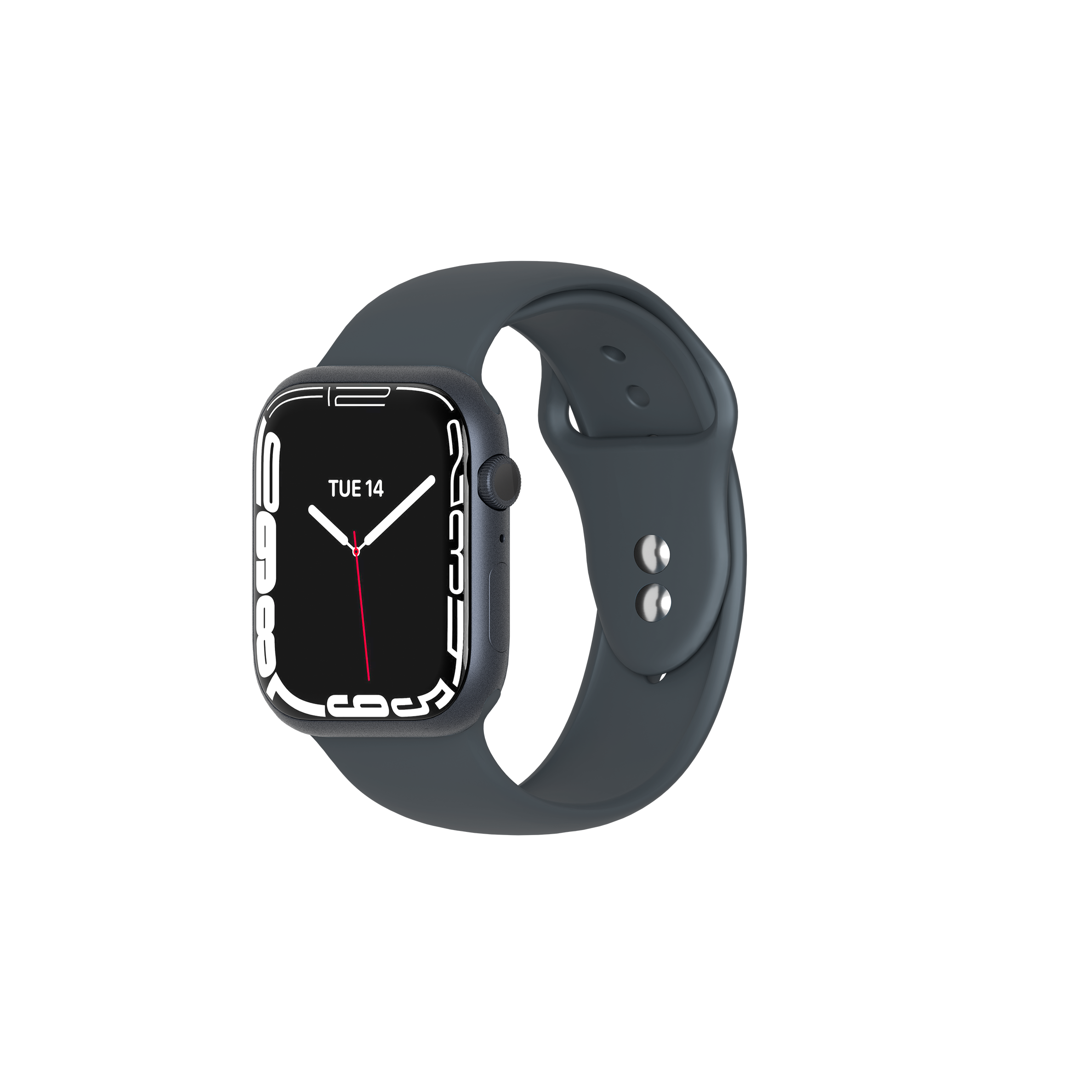 Silicone Band for Apple Watch 3/4/5/6/7/SE 42/44/45mm - Black - Cygnett (AU)