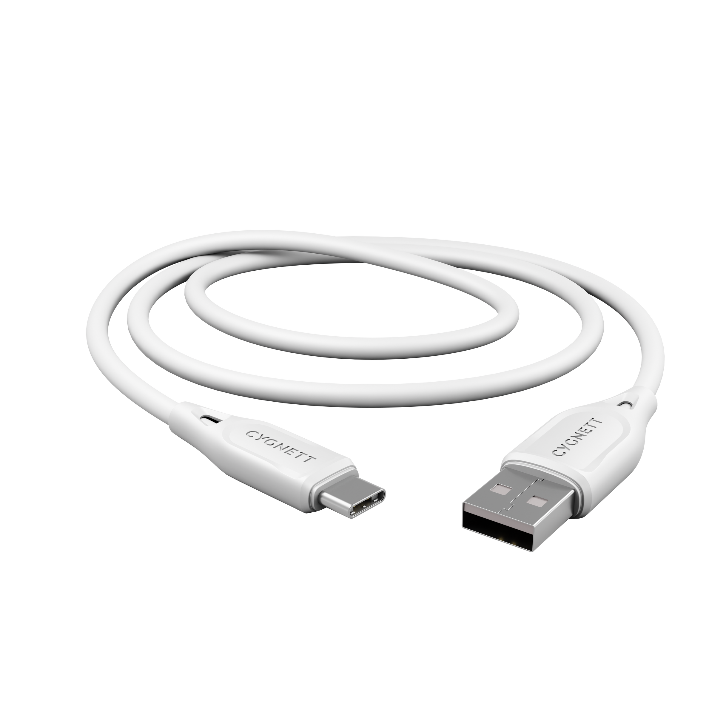 USB-C to USB-A (2.0) Cable 2m - White - Cygnett (AU)