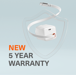 45W USB-C GaN Wall Charger with Retractable Cable