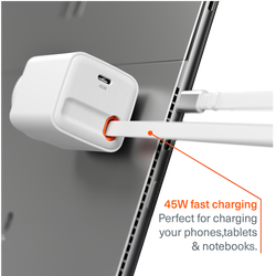 45W USB-C GaN Wall Charger with Retractable Cable