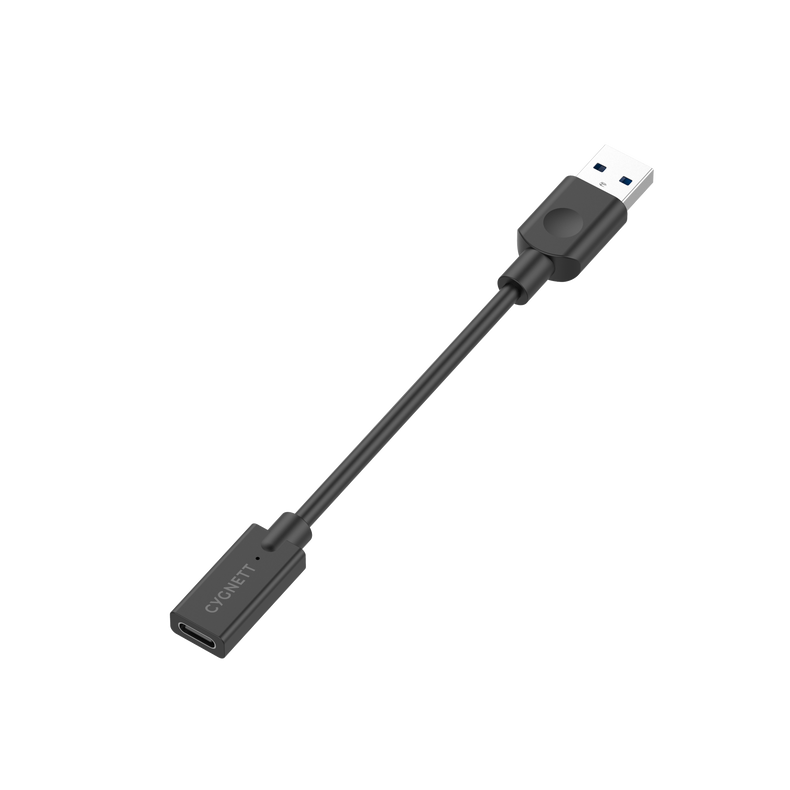 USB-A Male to USB-C Female Adapter - 10CM
