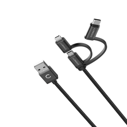 3-in-1 Cable - 1m Black - Cygnett (AU)