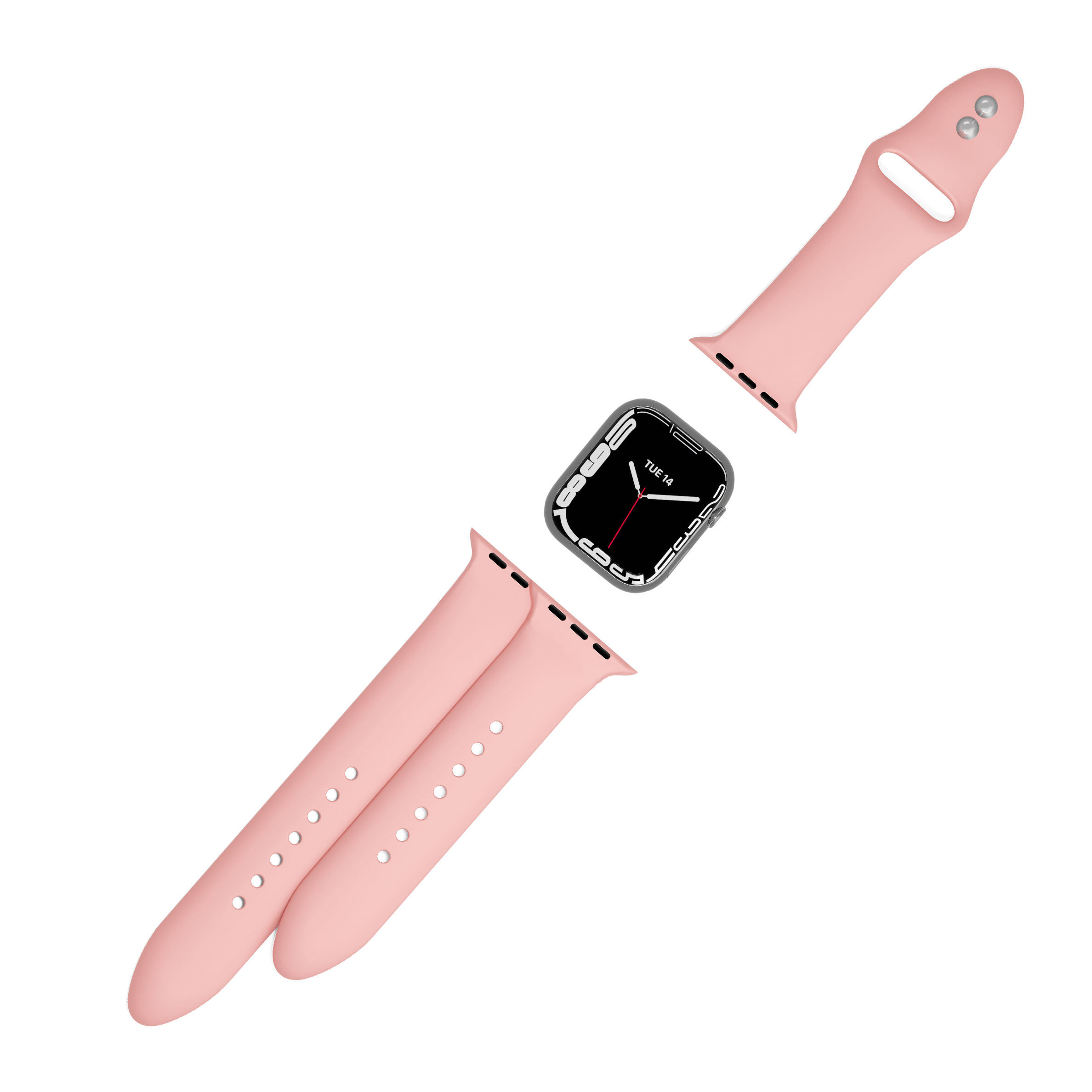 Silicone Bands for Apple Watch 3/4/5/6/7/SE 42/44/45mm - Pink - Cygnett (AU)