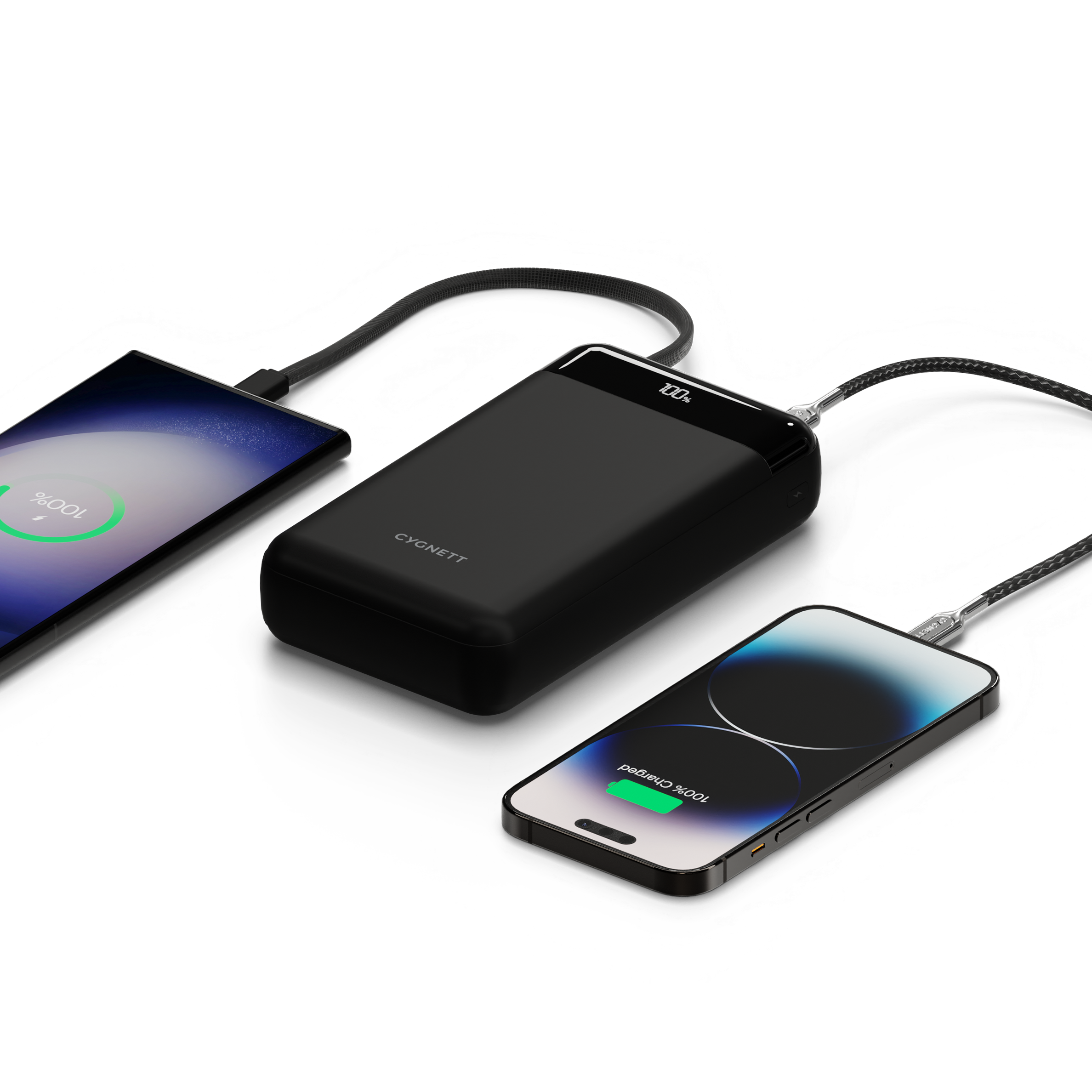 40,000mAh Power Bank with Integrated USB-C Cable