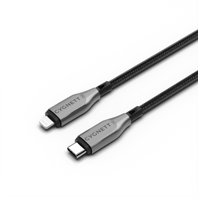 Lightning to USB-C Cable 3M - Black - Cygnett (AU)