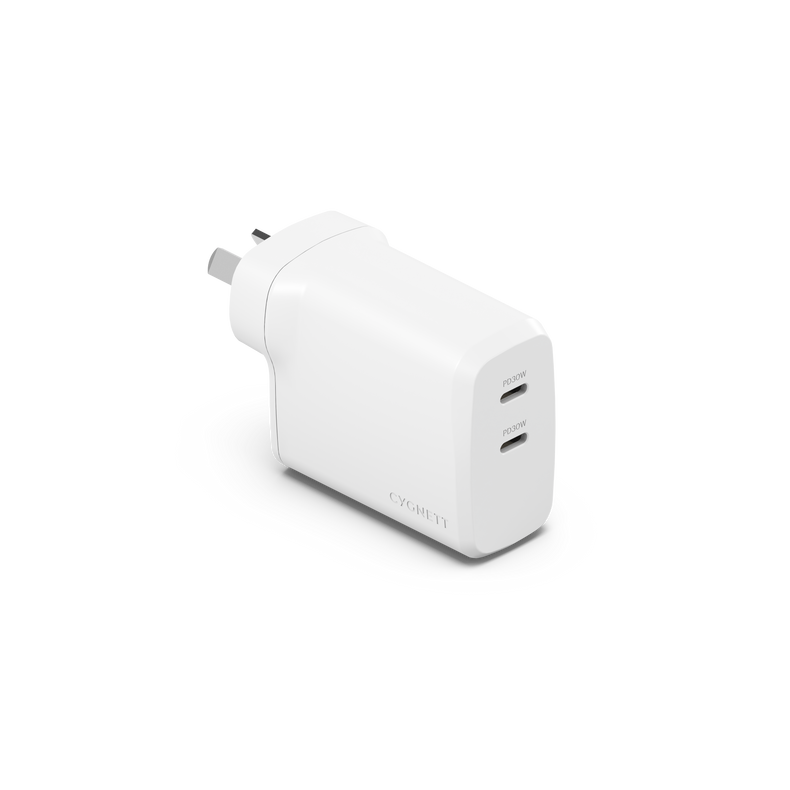 60W PD Dual USB-C Wall Charger