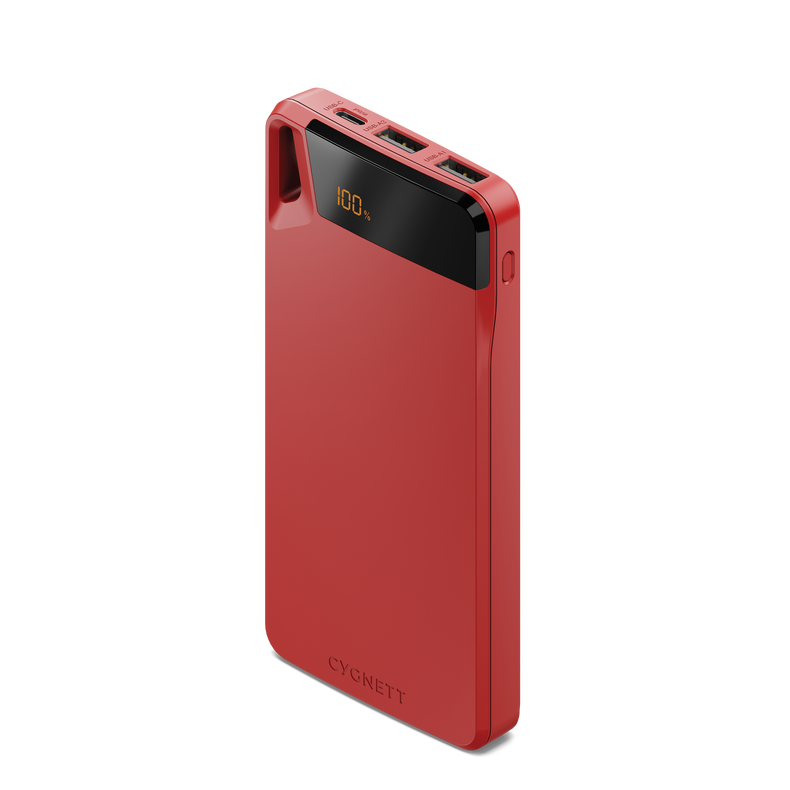 10,000 mAh Power Bank - Red - Cygnett (AU)