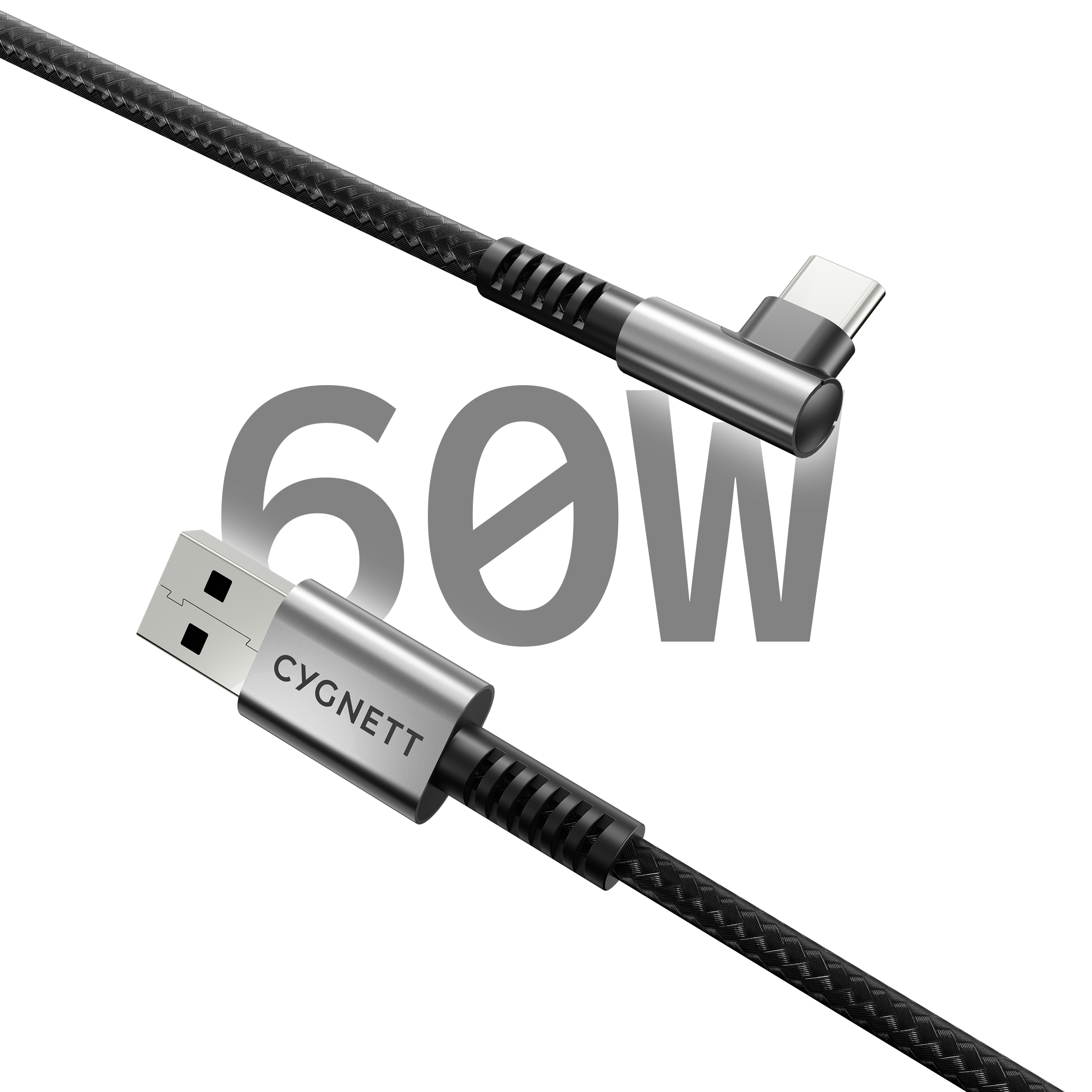 Right Angle USB-C to USB-A Cable - 1M