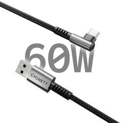 Right Angle USB-C to USB-A Cable - 1M