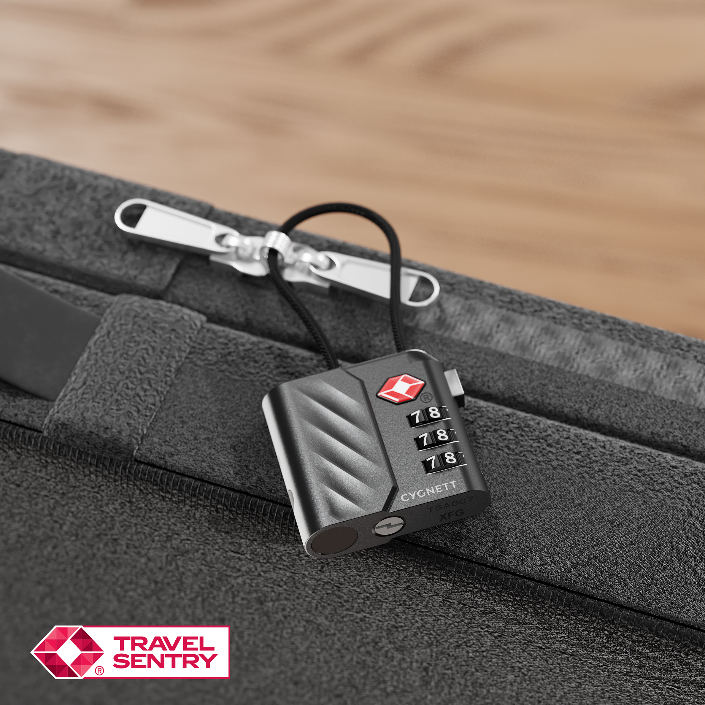 Bluetooth® TravelTag TSA Lock with USB-C Recharging