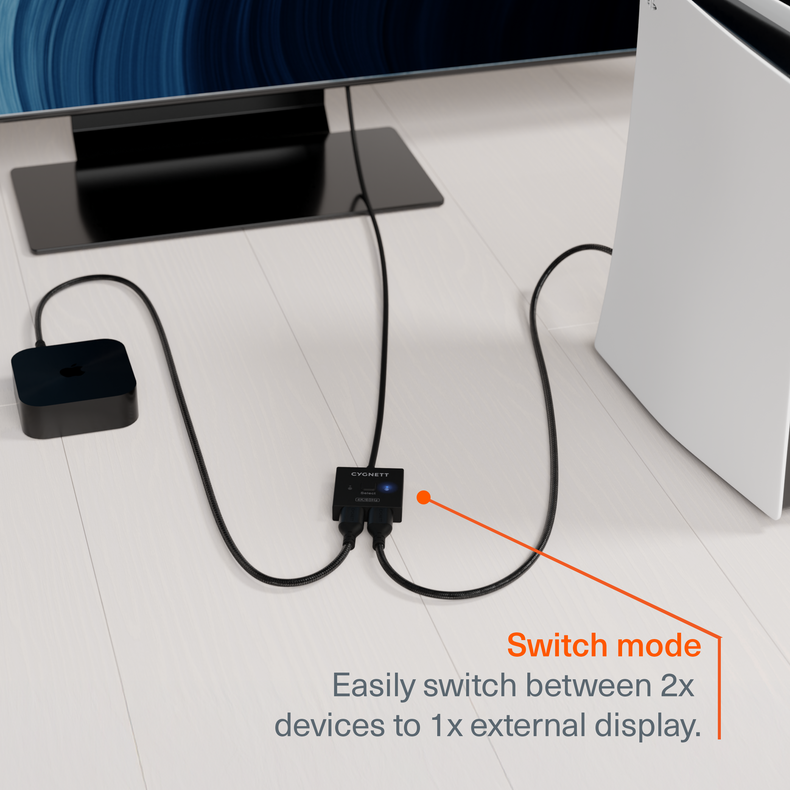 2-in-1 Bi-Directional Dual HDMI Switcher