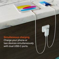 65W Dual USB-C GaN Slim Wall Charger