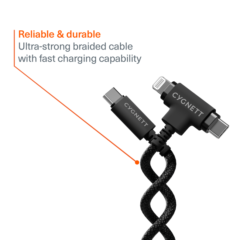 USB-C to 2-in-1 Cable 60W - 1M