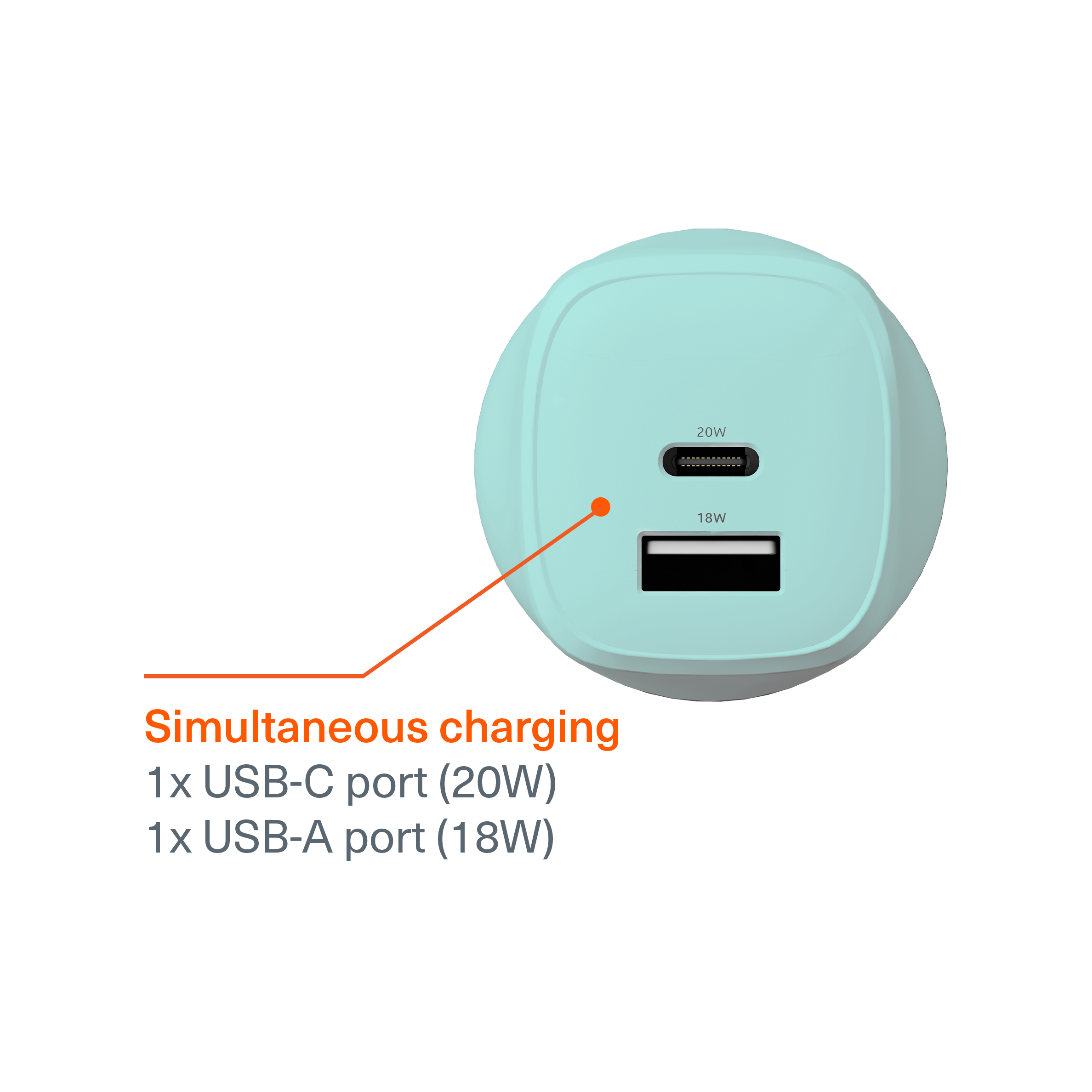 Dual Port Wall Charger 20W