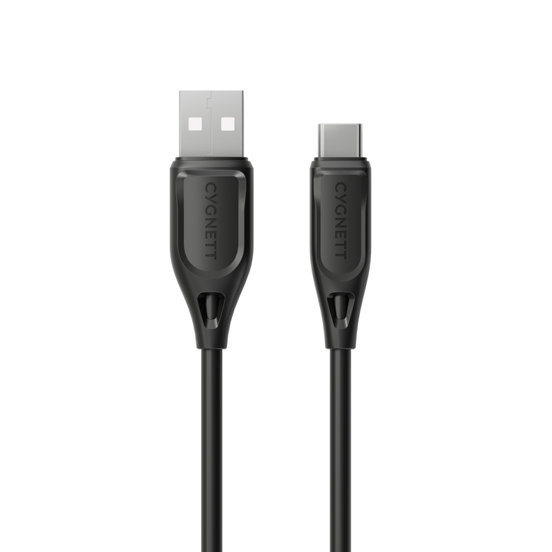 Charge & Connect USB-C To USB-A (USB 2.0) Cable - Black 1.2m - Cygnett (AU)
