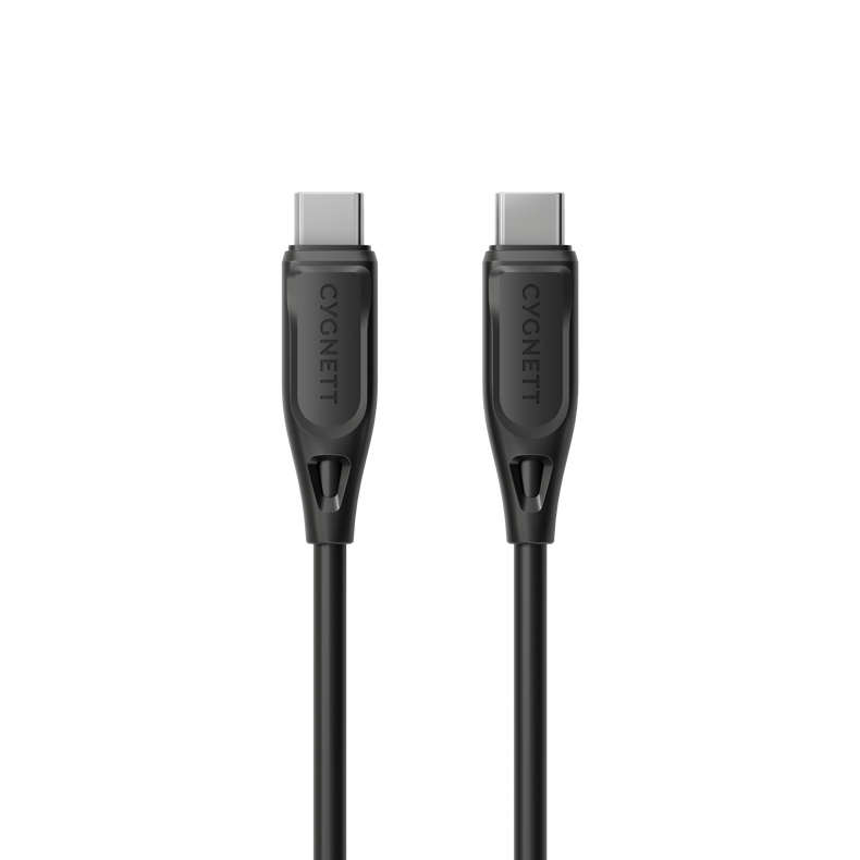 Charge & Connect USB-C To USB-C (USB 2.0) Cable - Black 2.2m - Cygnett (AU)