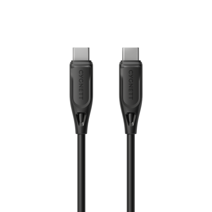 Charge & Connect USB-C To USB-C (USB 2.0) Cable - Black 2.2m - Cygnett (AU)