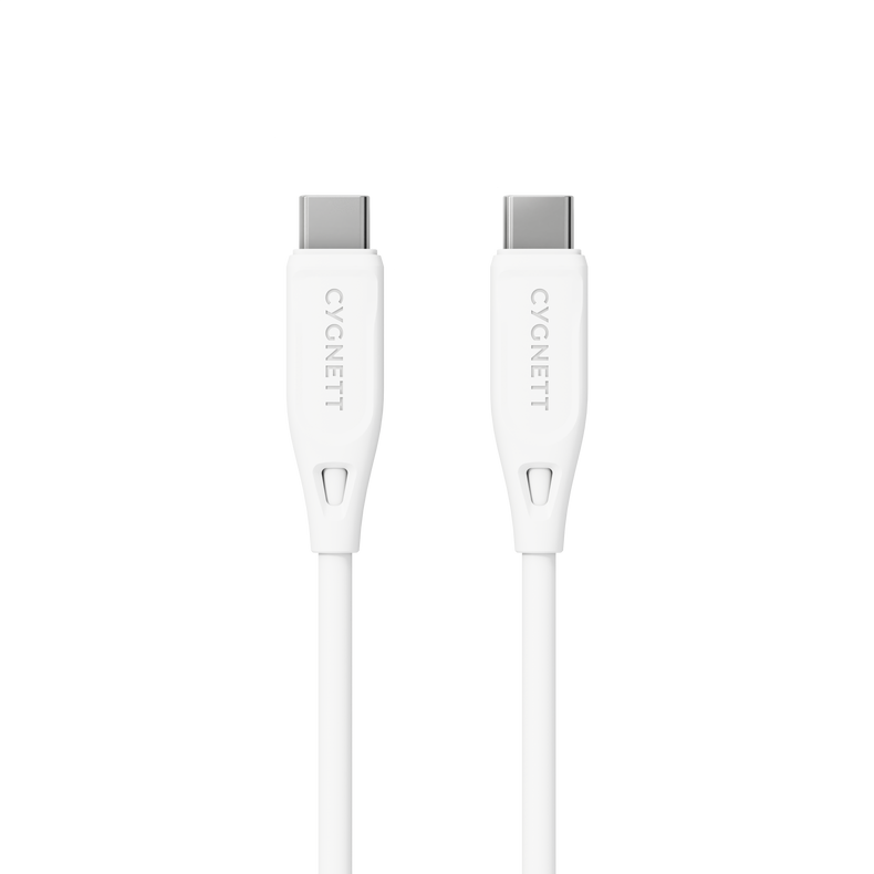 Charge & Connect USB-C To USB-C (USB 2.0) Cable - White 2.2m - Cygnett (AU)