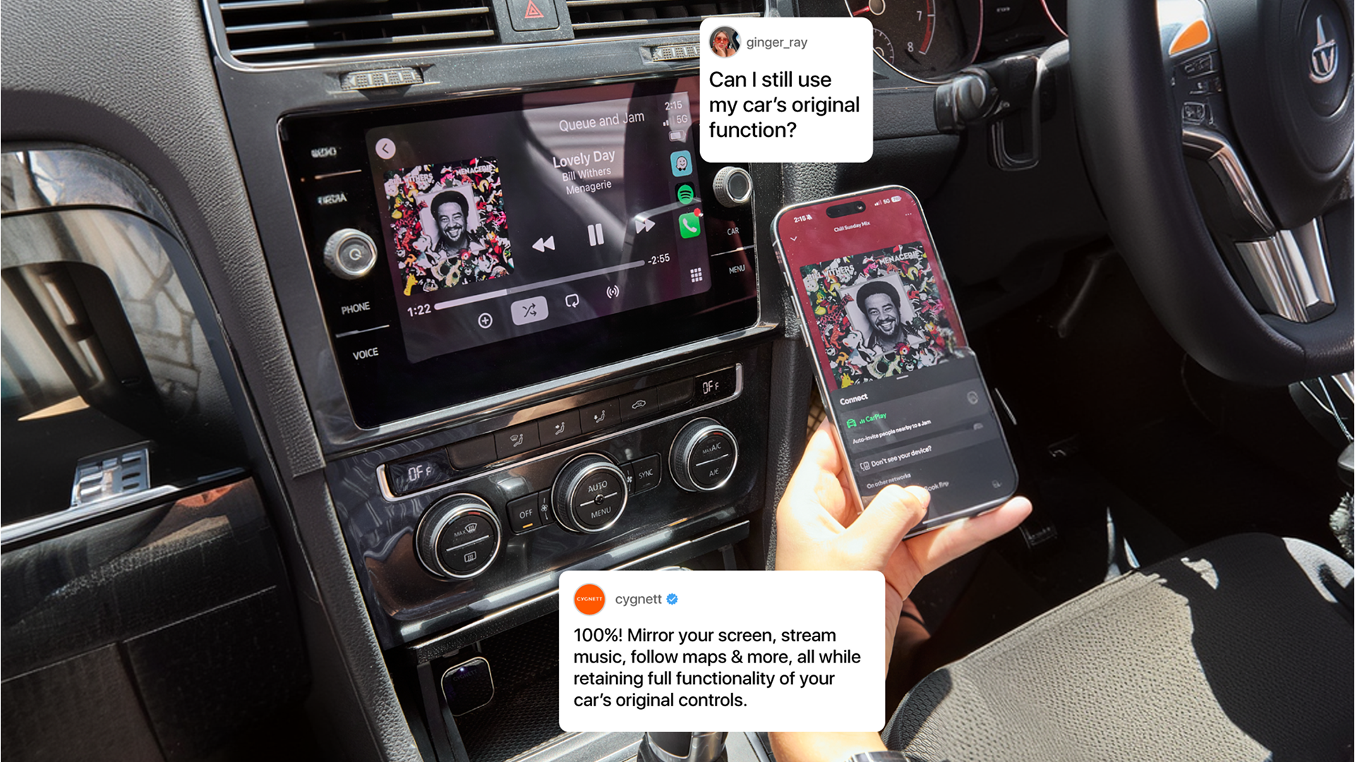 Does it interfere with my car controls? - Desktop view