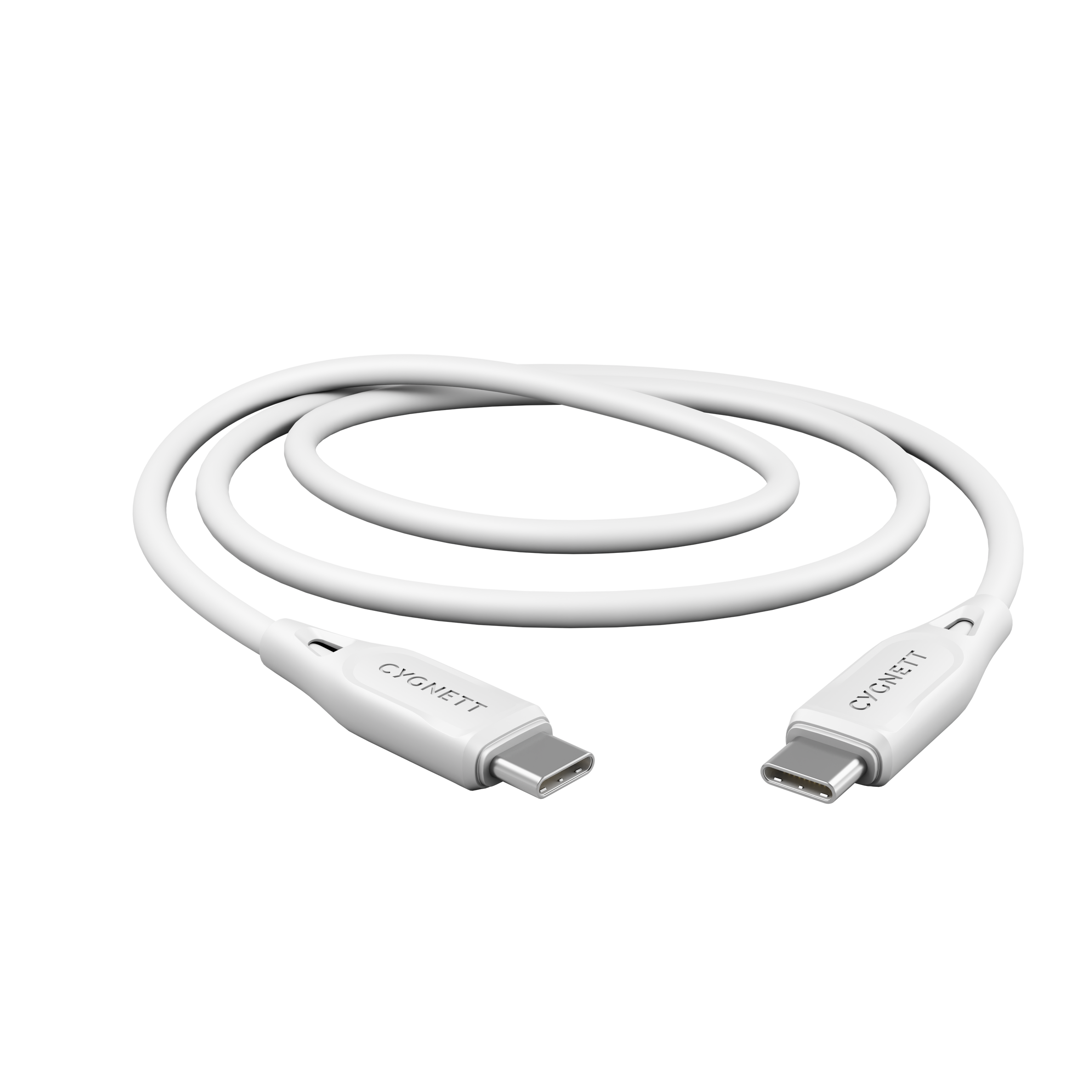 USB-C to USB-C (USB 2.0) Cable 2m - White - Cygnett (AU)