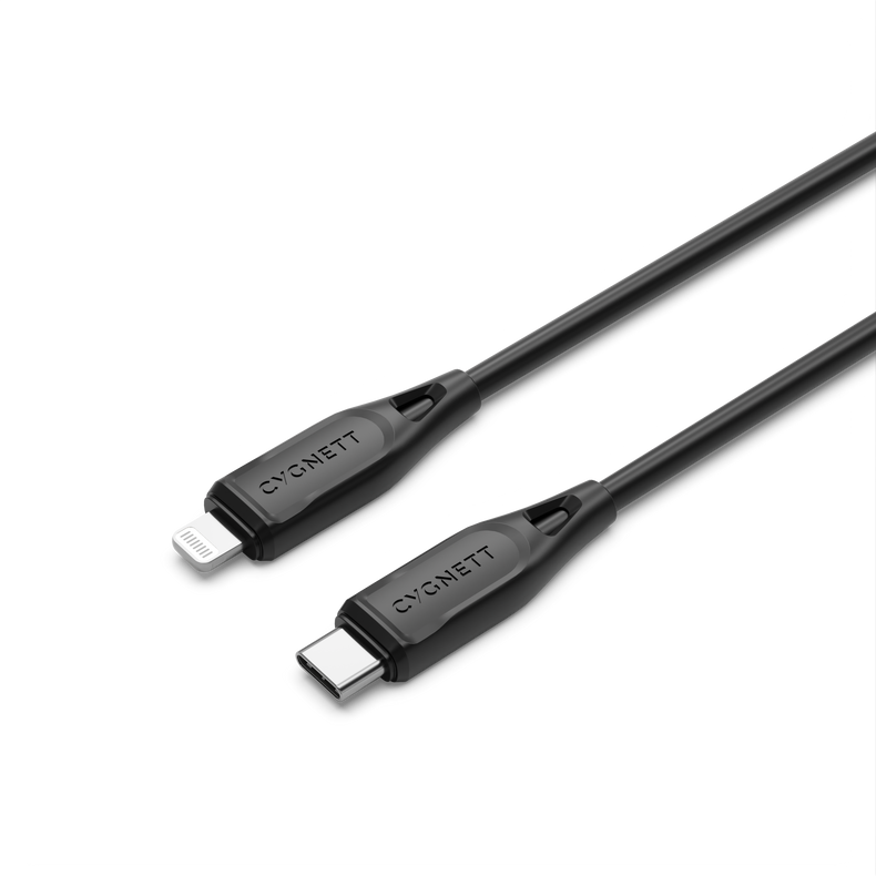 Lightning to USB-C Cable Black - 1m - Cygnett (AU)