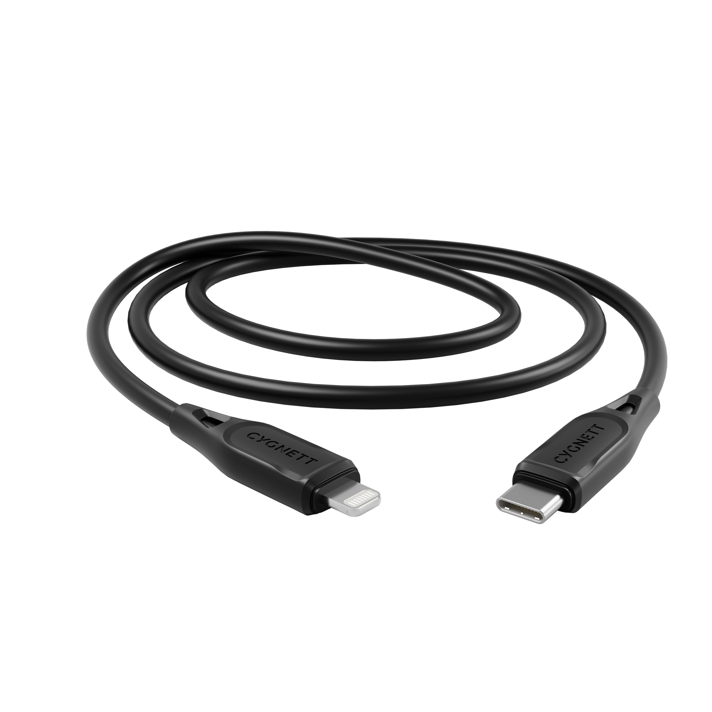 Lightning to USB-C Cable Black - 2m - Cygnett (AU)